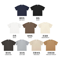 T-shirt ample à manches courtes style américain 100 % coton épais avec épaules tombantes – Échantillons gratuits disponibles en taille L