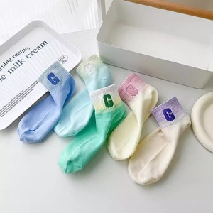 Gradient Women's Ankle Socks With G Lettering Breathable Sweat Absorbing Regular Casual Socks For <b>Spring</b> Summer - Product Image 4