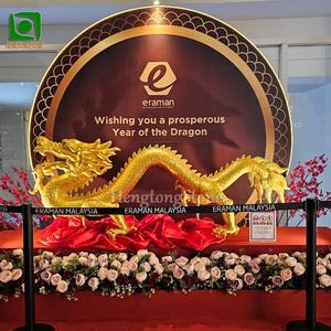 รูปปั้นมังกรจีนขนาดใหญ่กลางแจ้ง ทำจากไฟเบอร์กลาส รูปปั้นสัตว์เรซิ่น - Product Image 2