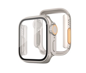 <span class=keywords><strong>2</strong></span> en 1 Changement d'apparence Mise à niveau vers un boîtier Ultra 49mm Verre trempé pour <span class=keywords><strong>Apple</strong></span> <span class=keywords><strong>Watch</strong></span> Series 10 40MM 41MM 42MM 44MM 45MM - Product Image 1