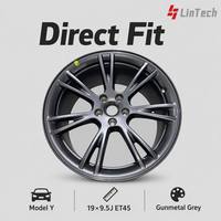 Rin de Aleación de Aluminio Color Gris Metálico LinTech para Tesla Model Y OE 1188222-01-B, Repuesto OEM, Venta al Por Mayor de Autopartes