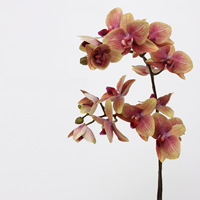 Vente en gros 8 têtes petite taille papillon orchidée vraie touche fleur artificielle pour la décoration de la maison
