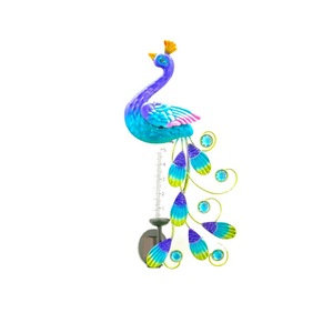 Haute qualité étanche en métal paon paon pluviomètre <span class=keywords><strong>solaire</strong></span> chemin lumière pour pelouse extérieure cour <span class=keywords><strong>jardin</strong></span> carré <span class=keywords><strong>décoration</strong></span> - Product Image 3