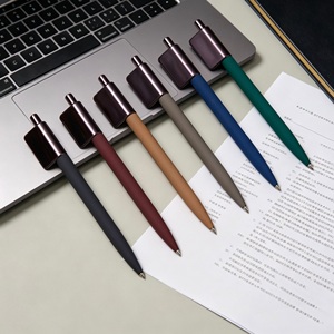 Stylo gel 0,5 mm couleur bonbon, corps métallique, pour usage professionnel, bureautique et étudiant, avec impression de logo personnalisée pour publicité et signatures - Product Image 4