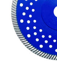 Disque de coupe circulaire en diamant turbo de qualité industrielle, en acier allié renforcé avec trous de ventilation, 180 mm, personnalisable OEM, pour porcelaine