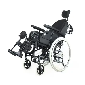 Ручная наклонная инвалидная коляска с высокой спинкой для мозговой системы