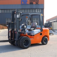 Chariot élévateur diesel robuste de 3 tonnes [certifié CE/ISO] pour usage extérieur en entrepôt, chariot élévateur à combustion interne