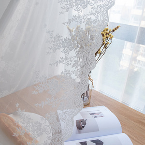 XinLan lusso <span class=keywords><strong>pizzo</strong></span> <span class=keywords><strong>francese</strong></span> tenda camera da letto balcone ricamato bianco tenda trasparente <span class=keywords><strong>per</strong></span> la casa - Product Image 3
