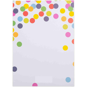 Colorful Dots Birthday Party Invitation Card Rectangular <b>Paper</b> <b>Gloss</b> Lamination Customized For Celebration - Product Image 4