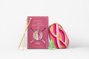 Dragonfruit Colored Craft <b>Kit</b> With Wool Blend Yarn Pack And Bamboo <b>Knitting</b> Needles For Adult <b>Beginners</b> Includes Tutorial Access - Product Image 2