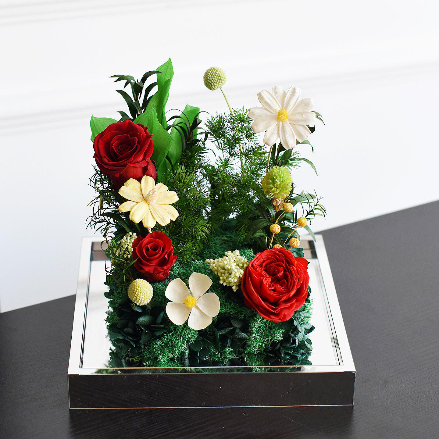 Acrylic square Box-Green Forest