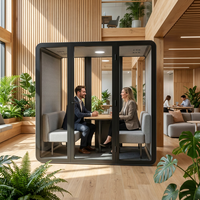 Cabine de réunion acoustique insonorisée pour bureau, salle de consultation privée pour 4 personnes, espace de travail modulaire silencieux et portable pour bureau