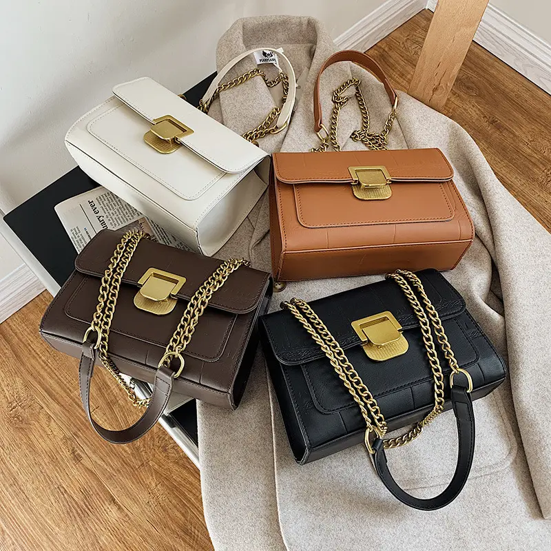 Quality PU Leather Purses Ladies Popular Messenger Chain Handbags New Fashion Women's Shoulder Bags