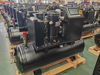 Compresseur d'air à vis intégré portable mini Luowei 4KW 8~10bar 200L, compresseurs industriels pour l'entretien automobile