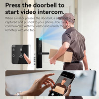 Videocitofono Digitale S819-2 HD con Serratura Intelligente, App Tuya WiFi, Codice, Carta, Telefono Cellulare e Schermo Visibile