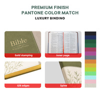 Couverture en cuir PU écologique et durable pour livre religieux, impression compacte, robuste, de haute qualité, Bibles KJV