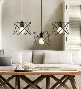 Intérieur Vintage En Fer Noir E27 E26 Unique Tête Lumière Luminaire Suspendu Lustre - Product Image 5