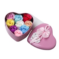 Cadeau pour la Journée des enseignants, petite boîte à bonbons en forme de cœur, boîte à bonbons pour l'inauguration d'une maison, souvenir en forme de rose, cadeau pour la Saint-Valentin, boîte à fleurs en savon
