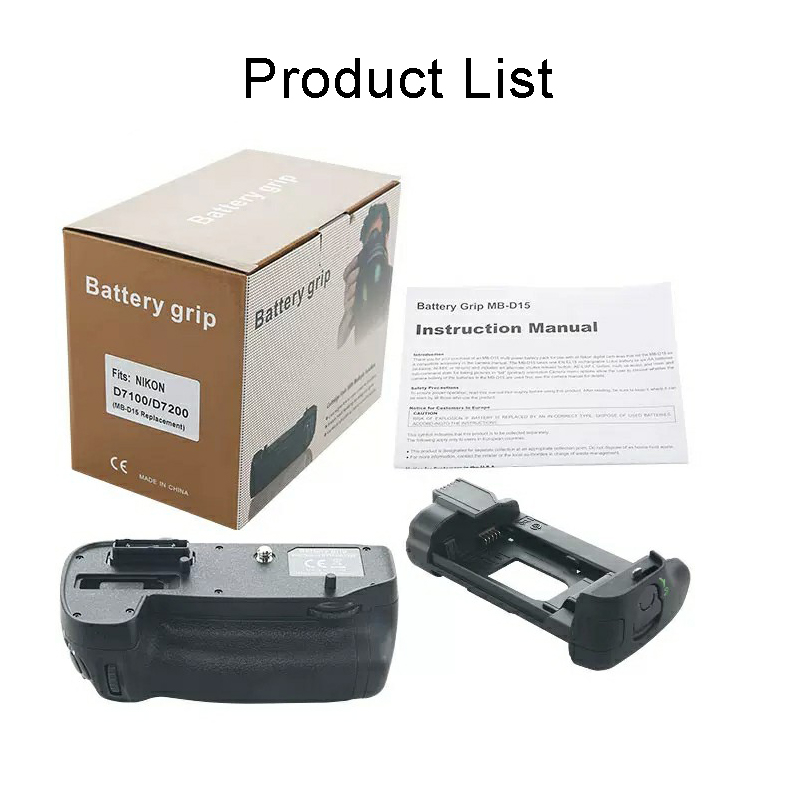 Nikon D7100D7200カメラ用MB-D15垂直バッテリーグリップパック