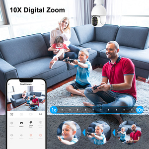 Nuova telecamera <span class=keywords><strong>Wireless</strong></span> di sicurezza Wifi IR visione notturna di rilevamento del movimento lampadina Monitor telecamera CCTV per uso domestico - Product Image 6