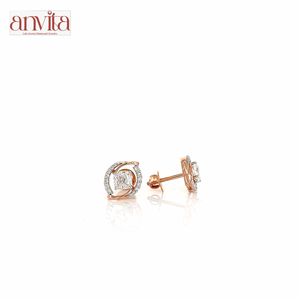 Luxury 925 Sterling Silver Moissanite Stud Earrings Brilliant Cut VVS Sparkling Diamond Look Gold Plated Channel Set Fine - Product Image 2