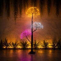 Lampe LED multicolore en forme de champignon pour extérieur, décoration de jardin, lumière florale sur pied, éclairage pour mariage, festival, patio, cour