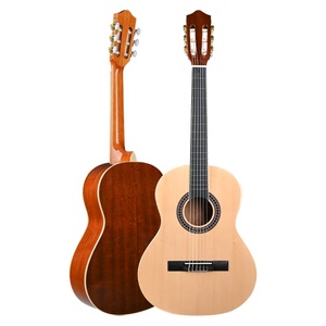 Guitarra Clásica China Vintage de 36 Pulgadas con Mástil de Okoume, Hecha a Mano con Tapa de Cedro y Madera de Sapele - Product Image 1
