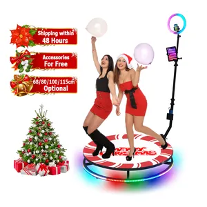 Spin Grad Photo Booth Intelligente Fernbedienung RGB Licht Zeitlupe Rotierende Dress Up Party Weihnachts feier Photo B.