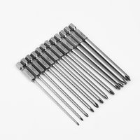 Jeu de tournevis à embouts en acier S2 robuste, embouts Phillips de 100 mm, embouts magnétiques puissants pour tournevis électrique