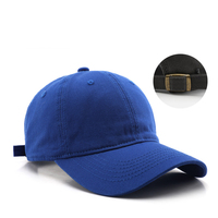 Casquette de baseball unisexe rétro japonaise en denim couleur unie - Respirante et imperméable avec boucle en cuivre doré pour le sport, les voyages et la protection solaire