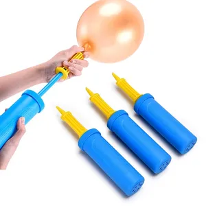 Professional Green Purple Double Hand Held Balloon Pump Inflator Machine Portable Air Plastic Manual Ballon Pump for Balon