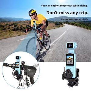 4K WiFi Pocket Action <b>Camera</b> 270 Rotatable Lens External Microphone 1.33 Inch Screen Waterproof Case Face Tracking <b>Mini</b> Vlog Cam - Product Image 5