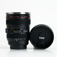 Mug de voyage isotherme en acier inoxydable 400 ml en forme d'objectif d'appareil photo, cadeau promotionnel pour photographe, pour le bureau et les déplacements