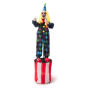 <span class=keywords><strong>Payaso</strong></span> <span class=keywords><strong>Loco</strong></span> de Halloween de 1.9M con Trompeta, Luz Activada por Movimiento, Decoración Eléctrica para Casa Embrujada, Jardín y Fiestas al Aire Libre - Product Image 3