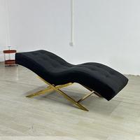 Lit de beauté moderne en acier inoxydable Lit à cils en forme de S Table de massage réglable et pliable Salon Spa Tatouage Loisirs Recliner