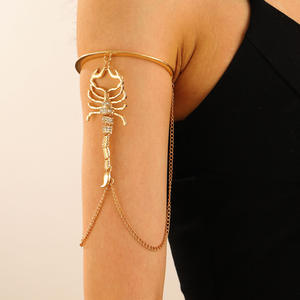 Bracelet de chaîne de poitrine élégant en acier inoxydable plaqué or 18 carats, avec fermoir à homard, zircon brillant, tendance, réglable pour mariage - Product Image 2