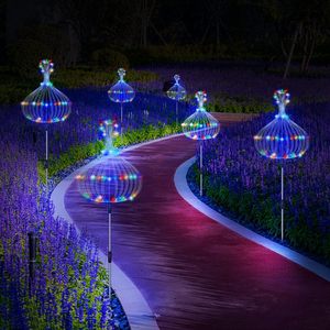 Lampe solaire LED en forme de feux d'artifice pour extérieur, étanche, éclairage paysager pour jardin, patio, allée, décoration de fêtes et mariages - Product Image 6