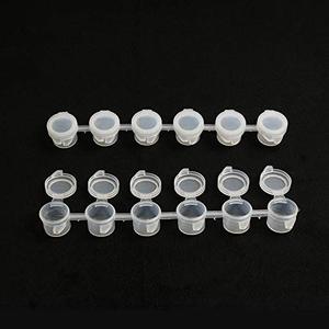 Boîtes de peinture acrylique miniatures en plastique vides de 2/3/5/10/15 ml, bandes de peinture réutilisables, mini pots de peinture vides en plastique avec couvercle - Product Image 3
