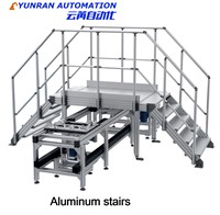 Escaliers industriels en aluminium/échelles de plateforme de travail en aluminium/joints de connexion/connector rapide
