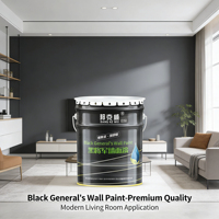 Peinture noire monocouche en acrylique Bunkerway BKW H1 |   Cerne les taches foncées et les anciennes couleurs |   Séchage rapide 1H |   Pinceau pulvérisateur |   Couverture complète