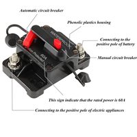 Disyuntor marino automotriz de 60 amperios con reinicio manual Disyuntor de montaje empotrado de 12 voltios para batería de motor de barco de arrastre
