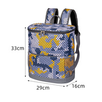 Sac isotherme à dos anti-fuite, maintien au froid 12h, capacité 20 canettes, pliable et portable pour voyage et pique-nique