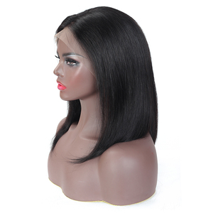 Perruque Bob Lace Front Wig naturelle, <span class=keywords><strong>cheveux</strong></span> lisses, 8 pouces, bon marché, prix d'usine, pour femmes africaines et américaines - Product Image 5