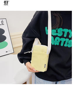 بيع بالجملة رخيصة بلون واحد قماش عملة محفظة سحاب النايلون المألوف السفر الرياضة حقيبة الهاتف المحمول Crossbody - Product Image 6