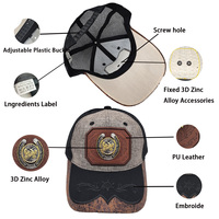 Gorra de camionero Richardson con diseño de cabeza de toro plateada 3D unisex, gorra de lona de estilo vaquero occidental bellamente bordada para exteriores