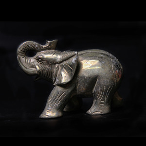 Estatuas de elefante de <span class=keywords><strong>pirita</strong></span> de 4 pulgadas, piedra tallada a mano de fábrica China, para adorno del hogar - Product Image 6