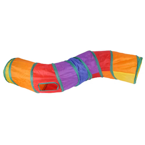 Meilleure vente Tunnel de jouet pour chat pliable interactif simple et écologique classique avec design arc-en-ciel pour une utilisation intérieure et extérieure - Product Image 1