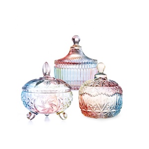 Boîte à bonbons en verre décorative gaufré, de <span class=keywords><strong>grande</strong></span> <span class=keywords><strong>taille</strong></span>, pièces - Product Image 3