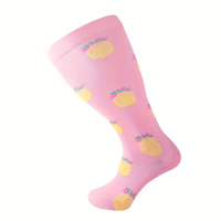 Chaussettes de compression pour hommes, grande taille, personnalisables, à rayures, design sportif, performance, chaussettes longues pour la course à pied et le basket-ball