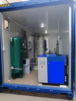 Compresseur d'air à vis conteneurisé 185 CFM, certifié CE ISO9001, isolé thermiquement pour climat froid, anti-poussière, diesel, pour forage de roche et exploitation minière